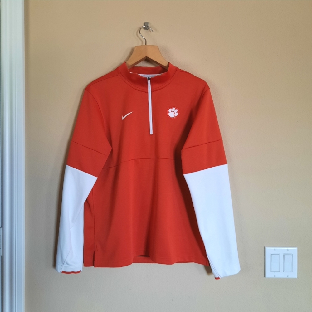 Clemson Tigers Nike Coach Orange White Fan Gear Football Sports Jersey